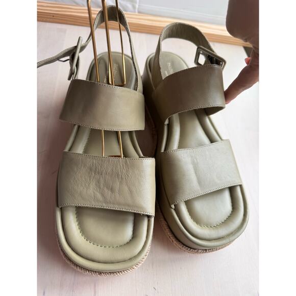 Paloma Barceló Adeline Sandal in Salvia/ olive green  size 40/ US 9.5 - Picture 13 of 14